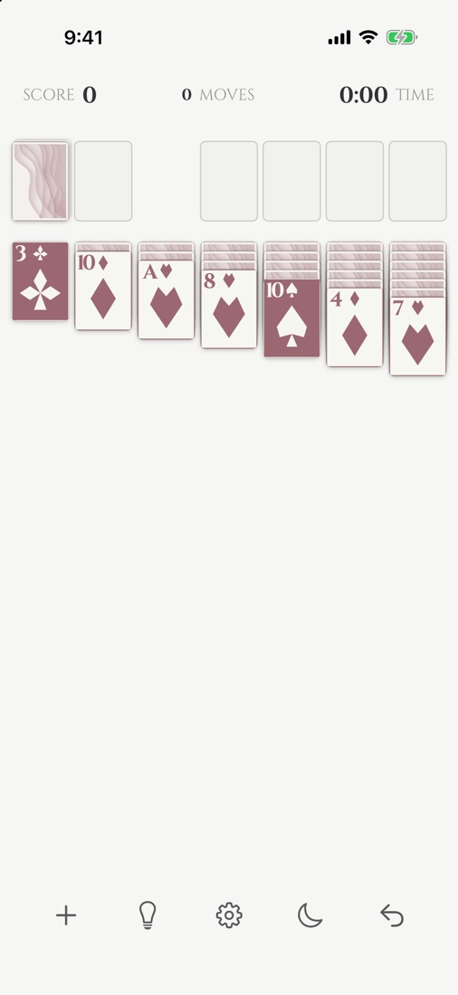 Stillwater Solitaire in the Rose theme